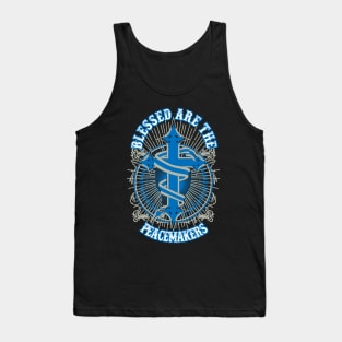 Blessed Are The Peacemakers T-Shirt christian bible god design Tank Top